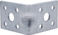 Keple 90 mm erősített L alakú sarokkonzol acél fa polctartó 50x50x35x2 mm horganyzott, 10 db 4