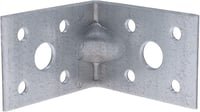 Keple 90 mm erősített L alakú sarokkonzol acél fa polctartó 50x50x35x2 mm horganyzott, 10 db 3
