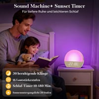 Ceas deșteptător cu simulare de răsărit KEPLUG, alarmă dublă și 30 de sunete, ceas de masă cu terapie prin lumină naturală 5