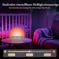 Ceas deșteptător cu simulare de răsărit KEPLUG, alarmă dublă și 30 de sunete, ceas de masă cu terapie prin lumină naturală 7
