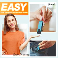 Stick USB Kepmem 8GB, set de 10 bucăți, USB 2.0, unitate flash metalică rotativă, multicolor, cu breloc, memorie 8 GB pentru tabletă și PC 6