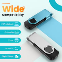 Stick USB Kepmem 8GB, set de 10 bucăți, USB 2.0, unitate flash metalică rotativă, multicolor, cu breloc, memorie 8 GB pentru tabletă și PC 4