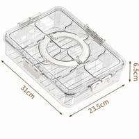 Kepuarm Snackbox – 8-dielny box na desiatu s vekom, priehľadný organizér na ovocie a pochutiny do chladničky, 4,7 l, 31x23,5x6,5 cm 9