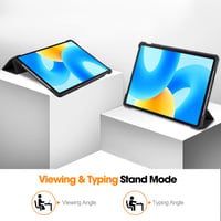 Kepuch Huawei MatePad 11.5 2023 Tok Fekete Smart PU Bőr Védőtok - black 4