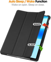 Kepuch Huawei MatePad 11.5 2023 Tok Fekete Smart PU Bőr Védőtok - black 3