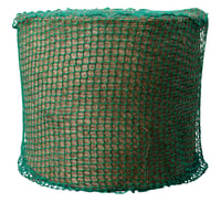 Kerbl okrúhla sieť na seno v balíkoch pre kone – priemer 150 cm, zelená, veľkosť oka 4,5x4,5 cm, polypropylén, s elastickým upevňovacím lanom 1