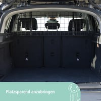 Grilaj de protecție auto pentru animale de companie Kerbl Pet, separator portbagaj, negru, metal, lățime reglabilă 96-145 cm, înălțime 30 cm, pentru câini 6