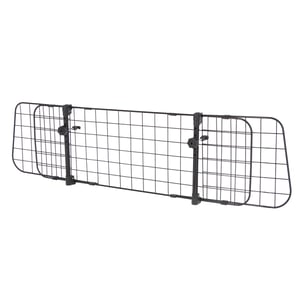 Kerbl Pet autós kisállat biztonsági rács csomagtér elválasztó fekete, fém, állítható szélesség 96-145 cm, 30 cm, kutyáknak