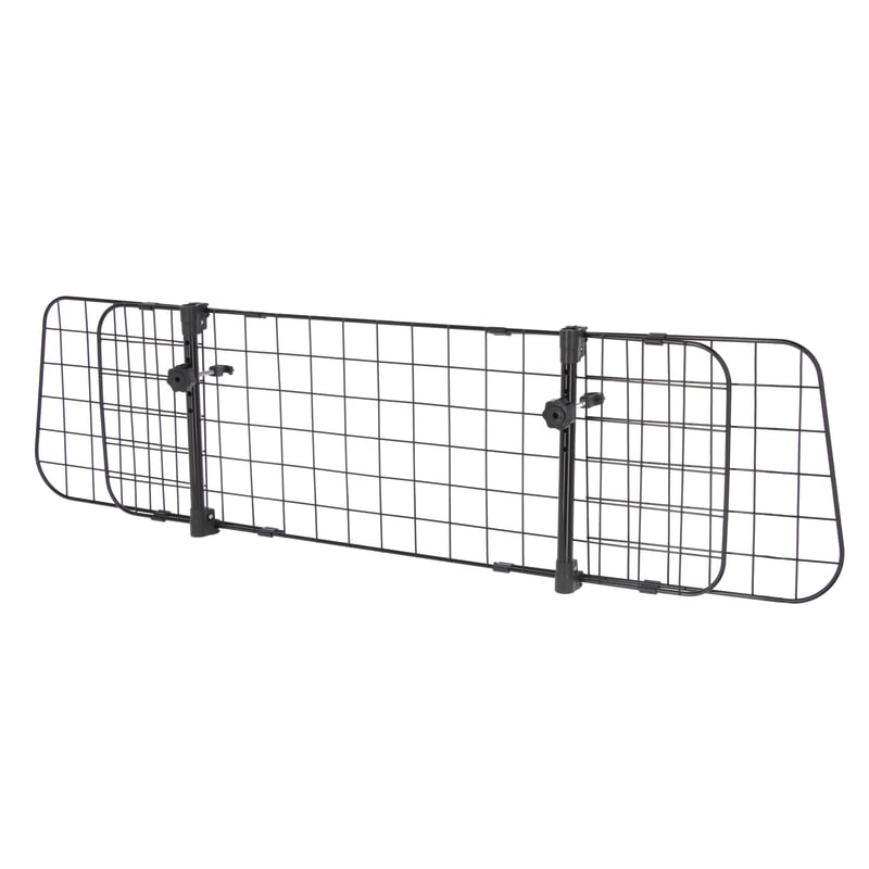 Grilaj de protecție auto pentru animale de companie Kerbl Pet, separator portbagaj, negru, metal, lățime reglabilă 96-145 cm, înălțime 30 cm, pentru câini