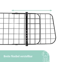 Grilaj de protecție auto pentru animale de companie Kerbl Pet, separator portbagaj, negru, metal, lățime reglabilă 96-145 cm, înălțime 30 cm, pentru câini 2