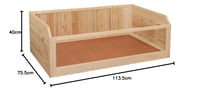 Interiérová klietka pre hlodavce Kerbl Pet s plastovým domčekom a plexisklom na prednej strane pre králiky a morčatá, 113,5 x 75,5 x 40 cm 10