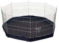 Kerbl Pet rozšíriteľný pozinkovaný kovový výbeh pre zvieratá s krytom a tienidlom - 8 dielov, 57x56 cm 2