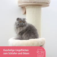 Ansamblu de cățărat pentru pisici Kerbl Pet Dolomit Tower - Ø 38 cm, înălțime 187 cm, culoarea bej 2