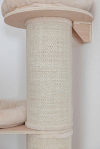 Ansamblu de cățărat pentru pisici Kerbl Pet Dolomit Tower - Ø 38 cm, înălțime 187 cm, culoarea bej 8