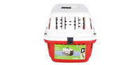 Cușcă de transport Kerbl Pet Expedion pentru câini și pisici - Crem/Burgund - 45x30x30 cm - Pentru câini de talie mică - Transporter din plastic 4