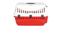 Cușcă de transport Kerbl Pet Expedion pentru câini și pisici - Crem/Burgund - 45x30x30 cm - Pentru câini de talie mică - Transporter din plastic 5