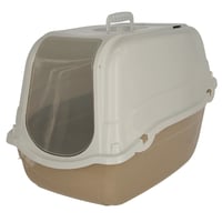 Krytá toaleta pre mačky Kerbl Pet Minka, 57 x 39 x 41 cm, farba taupe/krémová 1