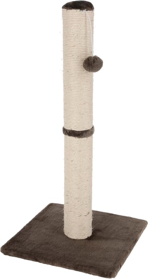 Grebalica za mačke Kerbl Pet Opal Maxi s lopticom za igru, od prirodnog sisala, 78 cm, siva, promjer 9 cm