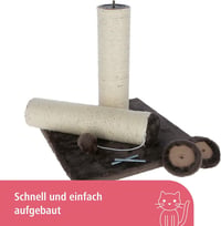 Škrabadlo pre mačky Kerbl Pet Opal Maxi s loptičkou na hranie, prírodný sisal, 78 cm, sivé, priemer 9 cm 5