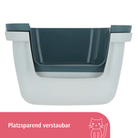 Kerbl Pet Stefanplast Cathy Confort WC za mačke s ladicom na izvlačenje i filtrom za neugodne mirise, 58x45x48 cm, plavo-bijeli 5