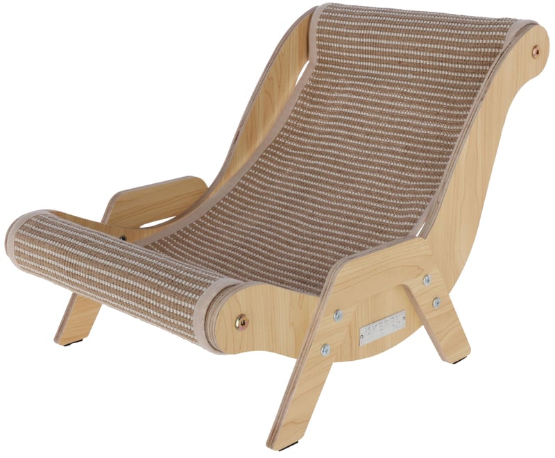 Kerbl Pet Sundowner macska napozószék fából és sizálból, beltéri és kültéri használatra, 52x37x37 cm, max. 12 kg teherbírás, barna