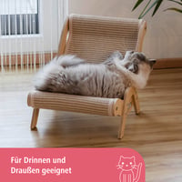 Kerbl Pet Sundowner macska napozószék fából és sizálból, beltéri és kültéri használatra, 52x37x37 cm, max. 12 kg teherbírás, barna 5