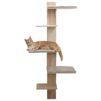 Ansamblu de cățărat pentru pisici montabil pe perete Kerbl Pet Timber – cu platformă de odihnă de 150 cm înălțime 1