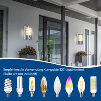 Lampă de exterior cu senzor de mișcare Kerry E27 IP44, aplică din oțel inoxidabil pentru utilizare în exterior 7