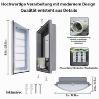Lampă de exterior cu senzor de mișcare Kerry E27 IP44, aplică din oțel inoxidabil pentru utilizare în exterior 6