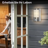 Lampă de exterior cu senzor de mișcare Kerry E27 IP44, aplică din oțel inoxidabil pentru utilizare în exterior 9