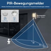 Lampă de exterior cu senzor de mișcare Kerry E27 IP44, aplică din oțel inoxidabil pentru utilizare în exterior 4