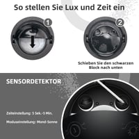 Lampă de exterior cu senzor de mișcare Kerry E27 IP44, aplică din oțel inoxidabil pentru utilizare în exterior 5