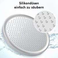 KES 10 Inch Kerek Zuhanyfej Anti-Mészkő Fúvókákkal Polírozott Króm 4