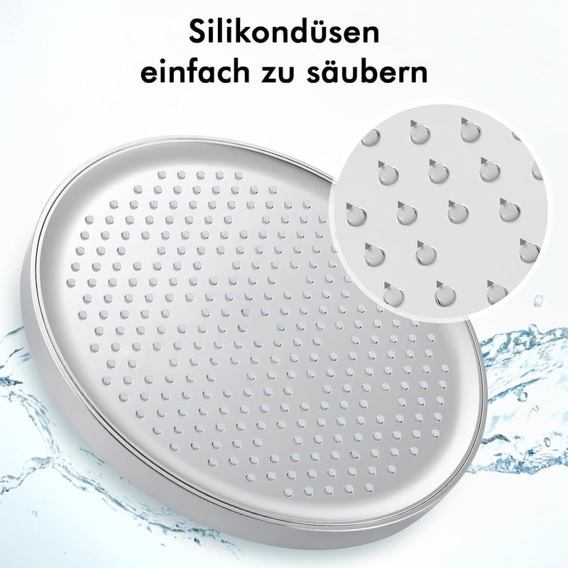 KES 10 Inch Kerek Zuhanyfej Anti-Mészkő Fúvókákkal Polírozott Króm