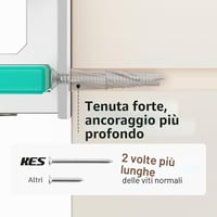 Raft de colț din sticlă KES A4120A-P2 pentru duș și baie, cu bară de fixare din aluminiu și sticlă securizată extra groasă, argintiu, 2 bucăți 5