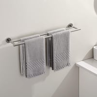 KES Dupla Fürdőszobai Törölközőtartó Rozsdamentes Acél SUS304 - 75 cm, Silver Colours 8