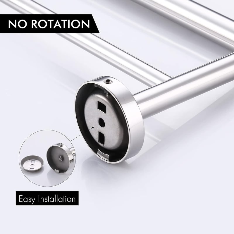 KES Dupla Fürdőszobai Törölközőtartó Rozsdamentes Acél SUS304 - 75 cm, Silver Colours
