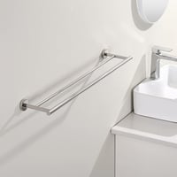 KES Dupla Fürdőszobai Törölközőtartó Rozsdamentes Acél SUS304 - 75 cm, Silver Colours 7
