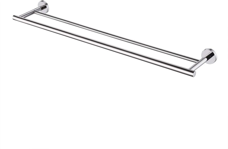 KES Dupla Fürdőszobai Törölközőtartó Rozsdamentes Acél SUS304 - 75 cm, Silver Colours