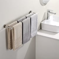 KES Dupla Fürdőszobai Törölközőtartó Rozsdamentes Acél SUS304 - 75 cm, Silver Colours 2