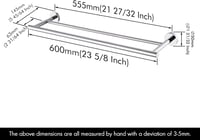 KES A2001S60 dupla törölközőtartó, SUS304 rozsdamentes acél - 60 cm 7