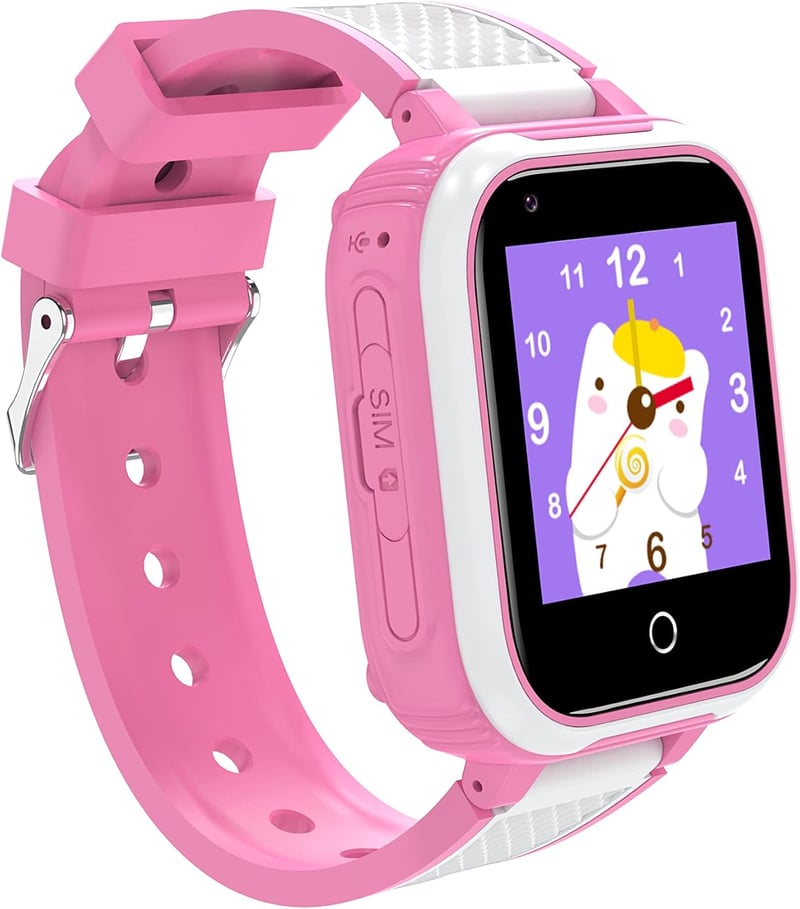 Kesasohe Gyerek Okosóra 4G GPS Telefonnal, Vízálló Smartwatch Videohívás SOS Funkcióval, Játék Hangrögzítő Ébresztő