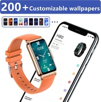 Ceas inteligent de damă Kesasohe, 1,47 inchi, rezistent la apă IP68, monitor fitness, auriu-roze, monitorizare puls, somn, SpO2, 124 moduri sport, compatibil Android și iOS 5