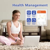 Ceas inteligent de damă Kesasohe cu apel Bluetooth, ecran tactil, rezistent la apă IP67, monitorizare puls, somn și tensiune arterială, tracker de activitate compatibil cu iOS și Android 4