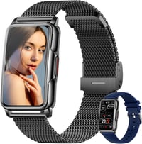 Ceas inteligent de damă Kesasohe cu apel Bluetooth, ecran tactil, rezistent la apă IP67, monitorizare puls, somn și tensiune arterială, tracker de activitate compatibil cu iOS și Android 1