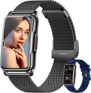 Ceas inteligent de damă Kesasohe cu apel Bluetooth, ecran tactil, rezistent la apă IP67, monitorizare puls, somn și tensiune arterială, tracker de activitate compatibil cu iOS și Android