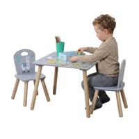 Masă pentru copii Kesper 1770213 cu 2 scaune, model alpaca, 55 x 55 x 45 cm 1