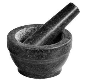 Kesper 71501 Granitni mužar s tučkom, 0,3 litre, 16x16x8,5 cm, 2 kg, sivi
