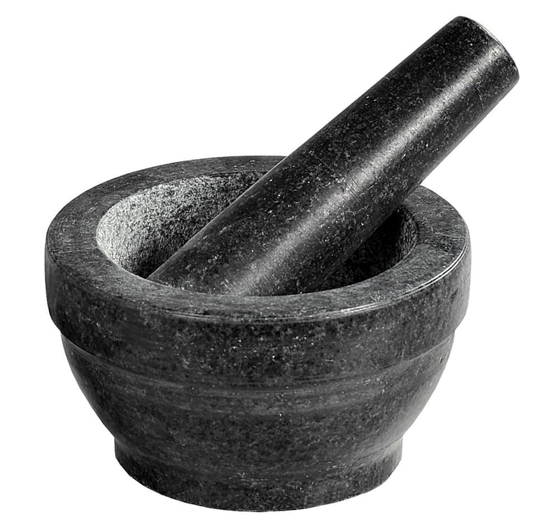 Kesper 71501 Žulová mažiar s tĺčikom, 0,3 litra, 16x16x8,5 cm, 2 kg, sivá