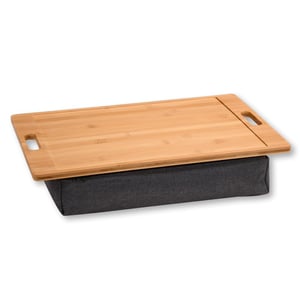 Kesper 77622 Pladanj za krilo od bambusa i tekstila, 45 x 31 cm, visina: 8 cm, smeđe-siva boja